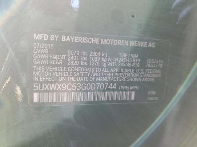 5UXWX9C53G0D70744 - 2016 BMW X3 XDRIVE28I BLACK photo 13