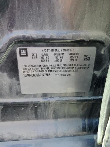 1G4G45G36GF177302 - 2016 BUICK LACROSSE SPORT TOURING GRAY photo 12