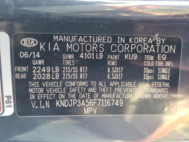 KNDJP3A56F7116749 - 2015 KIA SOUL + BLUE photo 12