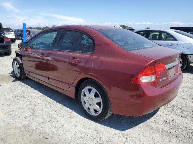 2HGFA16599H541655 - 2009 HONDA CIVIC LX RED photo 2