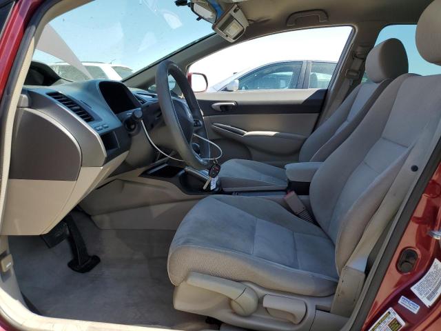 2HGFA16599H541655 - 2009 HONDA CIVIC LX RED photo 7