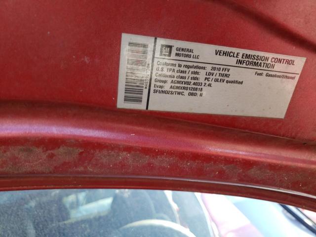 3GNBACDV4AS592730 - 2010 CHEVROLET HHR LT RED photo 12