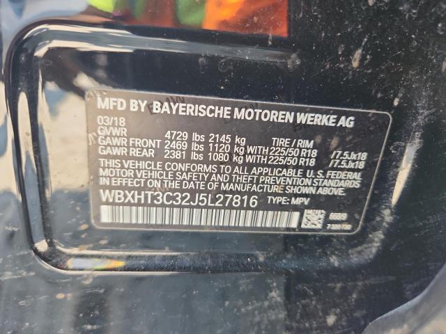 WBXHT3C32J5L27816 - 2018 BMW X1 XDRIVE28I Siyah fotoğraf 13