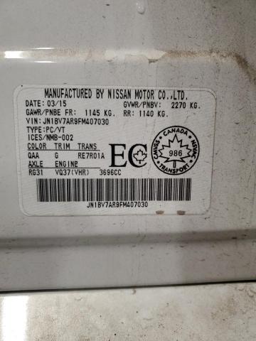 JN1BV7AR9FM407030 - 2015 INFINITI Q50 BASE WHITE photo 13