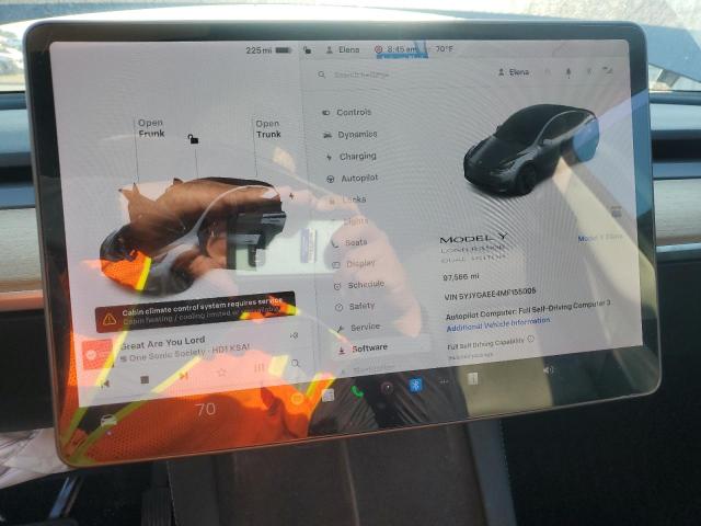 5YJYGAEE4MF155005 - 2021 TESLA MODEL Y 灰色 照片 9