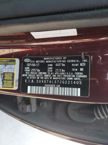 5XXGT4L37JG221405 - 2018 KIA OPTIMA LX Bordeaux photo 12