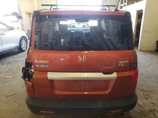 5J6YH2H78AL005238 - 2010 HONDA ELEMENT EX ORANGE photo 6