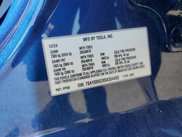 7SAYGDEEXSA354493 - 2025 TESLA MODEL Y Mavi foto 12