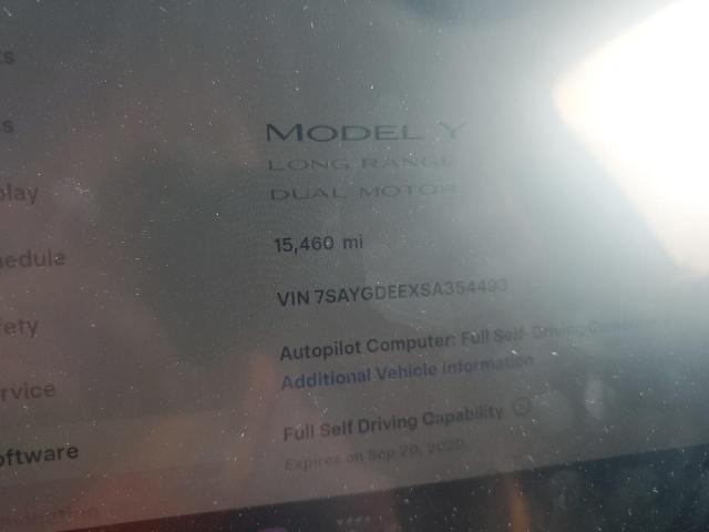 7SAYGDEEXSA354493 - 2025 TESLA MODEL Y Mavi foto 9