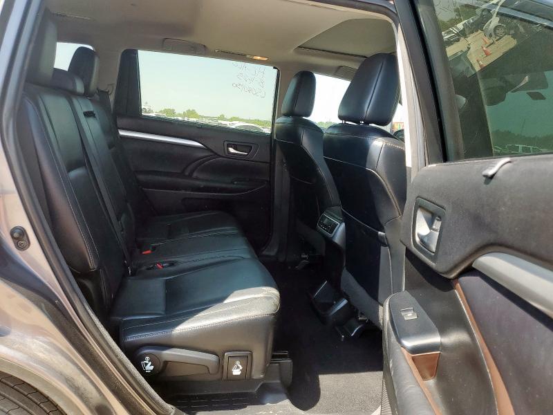 5TDKKRFH9GS130001 - 2016 TOYOTA HIGHLANDER XLE GRAY photo 10