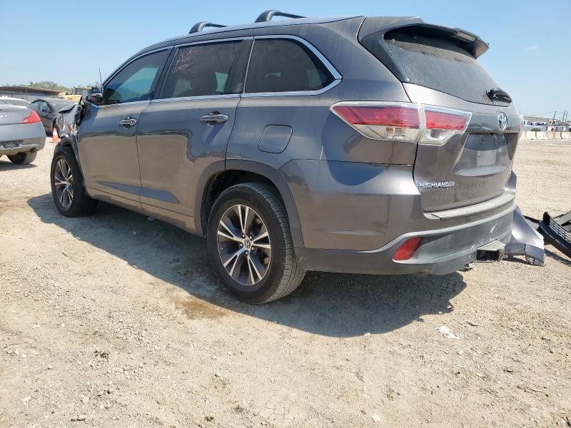 5TDKKRFH9GS130001 - 2016 TOYOTA HIGHLANDER XLE GRAY photo 2