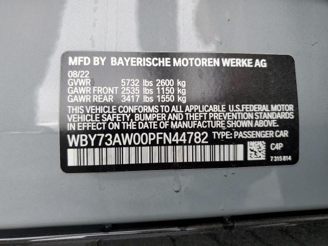 WBY73AW00PFN44782 - 2023 BMW I4 EDRIVE 40 GRAY photo 12