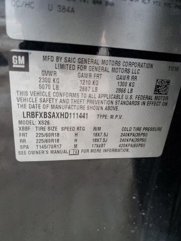 LRBFXBSAXHD111441 - 2017 BUICK ENVISION ESSENCE BLACK photo 13
