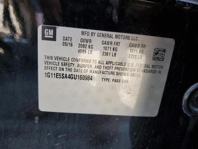 1G11E5SA4GU160984 - 2016 CHEVROLET MALIBU LIM LTZ BLACK photo 12