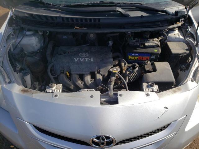 JTDBT923781257920 - 2008 TOYOTA YARIS SILVER photo 11