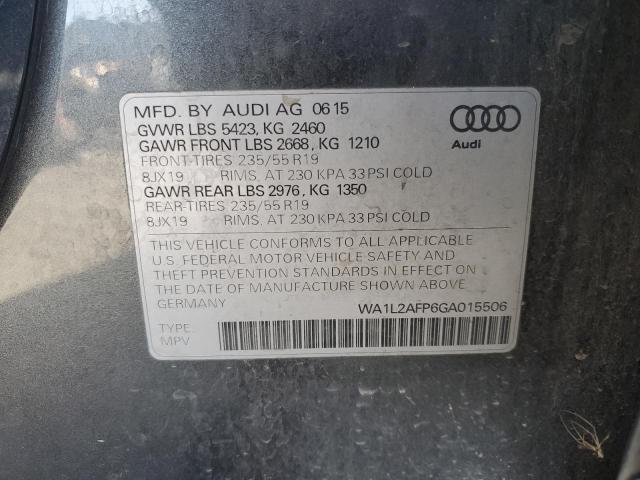 WA1L2AFP6GA015506 - 2016 AUDI Q5 PREMIUM PLUS ნაცრისფერი ფოტო 13