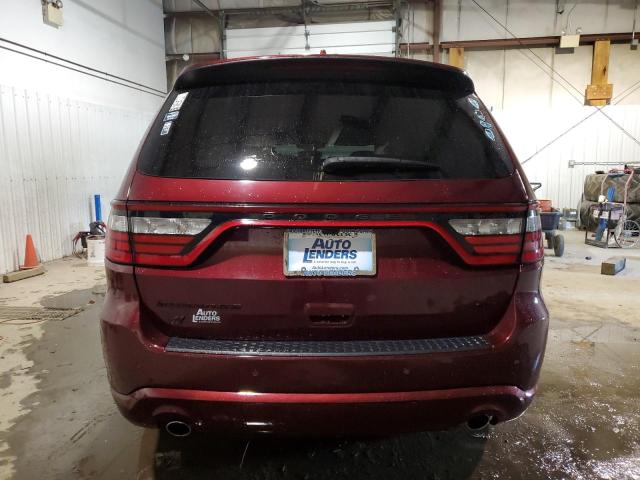 1C4RDJDG5MC557340 - 2021 DODGE DURANGO GT BURGUNDY photo 6