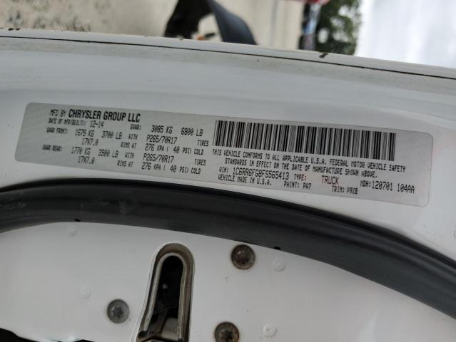 1C6RR6FG8FS565413 - 2015 RAM 1500 ST თეთრი ფოტო 13