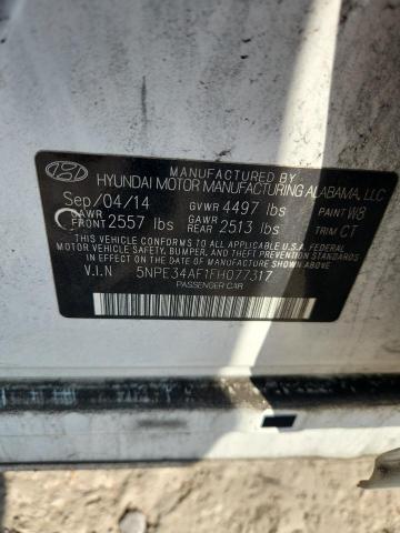 5NPE34AF1FH077317 - 2015 HYUNDAI SONATA SPORT WHITE photo 12