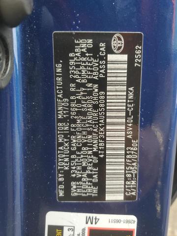 4T1BF3EK1AU558089 - 2010 TOYOTA CAMRY BASE 蓝色 照片 13