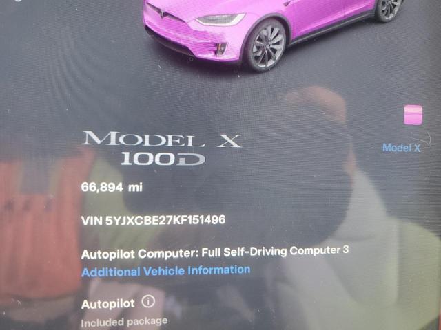 5YJXCBE27KF151496 - 2019 TESLA MODEL X Ақ фото 9