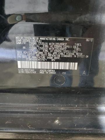 2T3BF4DVXCW231671 - 2012 TOYOTA RAV4 BLACK photo 13