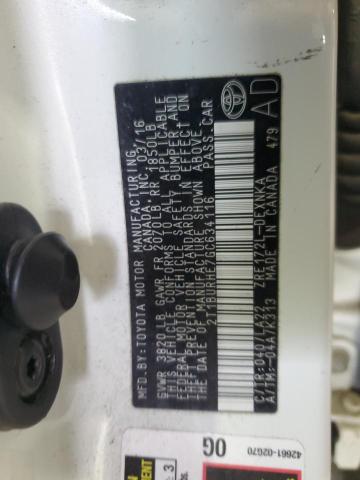 2T1BURHE7GC634116 - 2016 TOYOTA COROLLA L Ağ foto 12