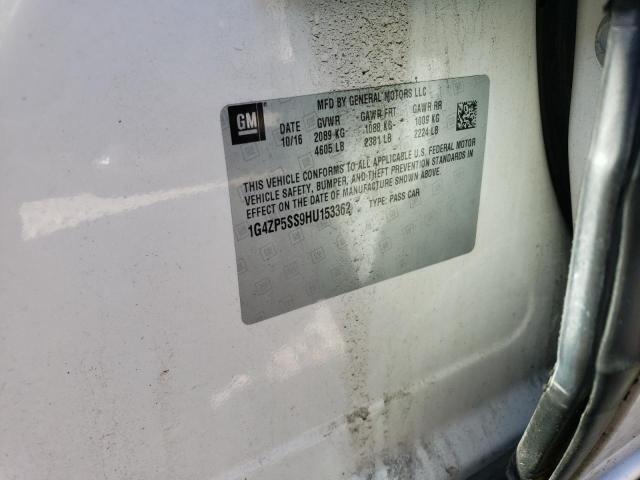 1G4ZP5SS9HU153362 - 2017 BUICK LACROSSE ESSENCE თეთრი ფოტო 12