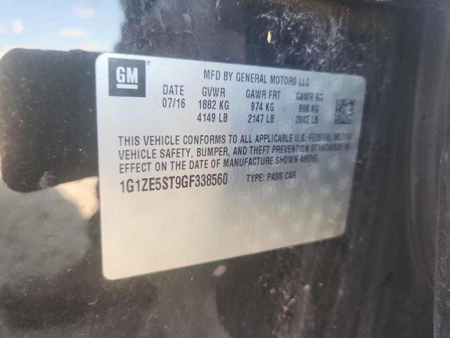 1G1ZE5ST9GF338560 - 2016 CHEVROLET MALIBU LT BLACK photo 12