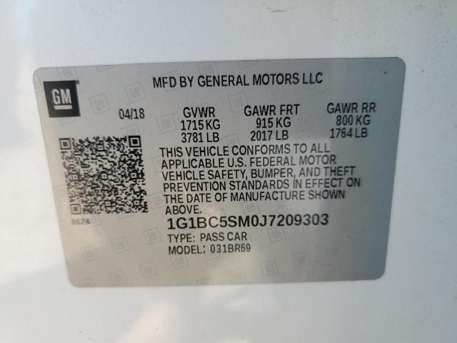 1G1BC5SM0J7209303 - 2018 CHEVROLET CRUZE LS Ақ фото 13