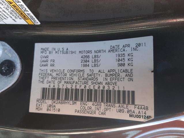 4A37L2EF0CE003211 - 2012 MITSUBISHI ECLIPSE SPYDER GS 棕色 照片 12