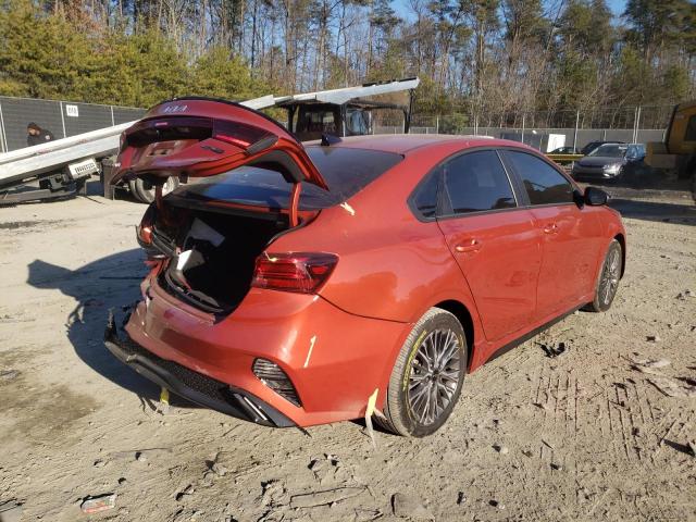 3KPF54AD5NE430609 - 2022 KIA FORTE GT LINE ORANGE photo 3