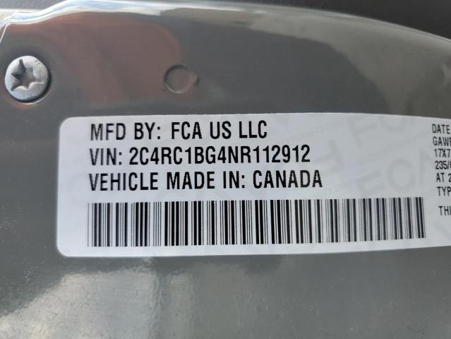 2C4RC1BG4NR112912 - 2022 CHRYSLER PACIFICA TOURING L ნაცრისფერი ფოტო 14
