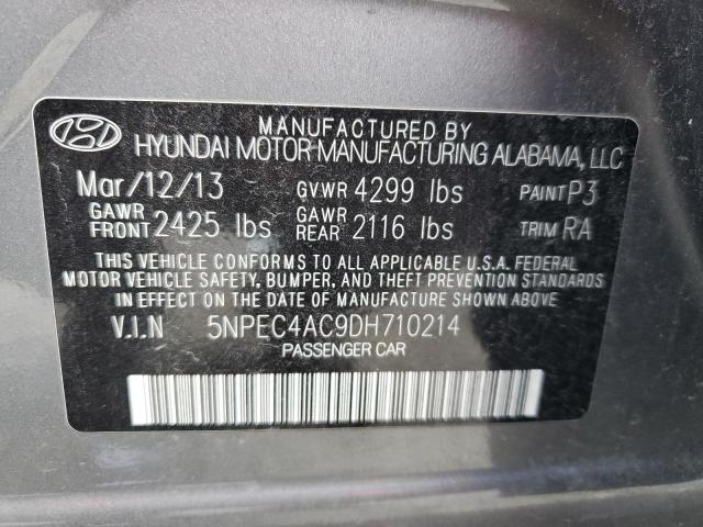 5NPEC4AC9DH710214 - 2013 HYUNDAI SONATA SE GRAY photo 12