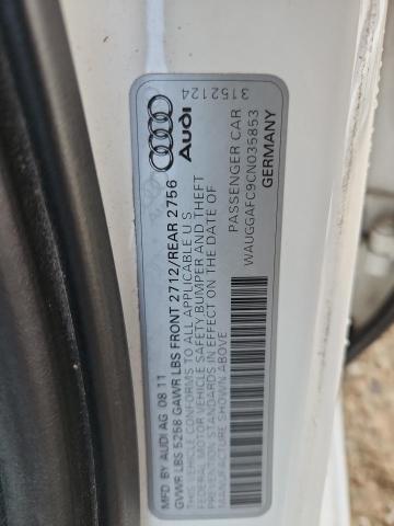 WAUGGAFC9CN035853 - 2012 AUDI A6 PREMIUM PLUS თეთრი ფოტო 13