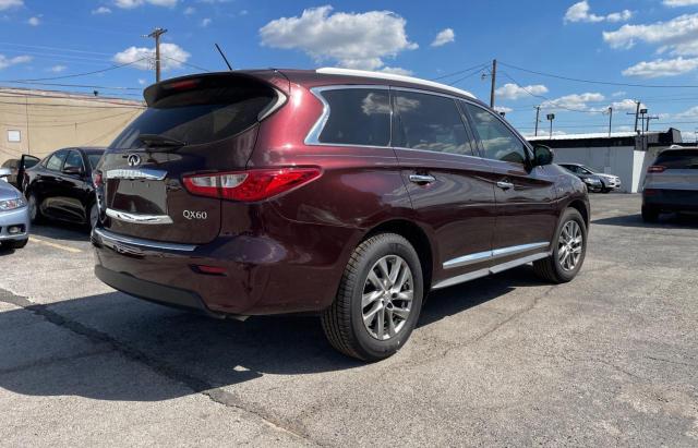 5N1AL0MN4FC553822 - 2015 INFINITI QX60 MAROON photo 4