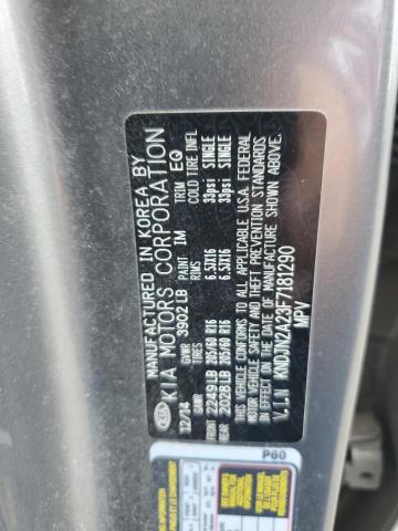 KNDJN2A23F7181290 - 2015 KIA SOUL SILVER photo 12