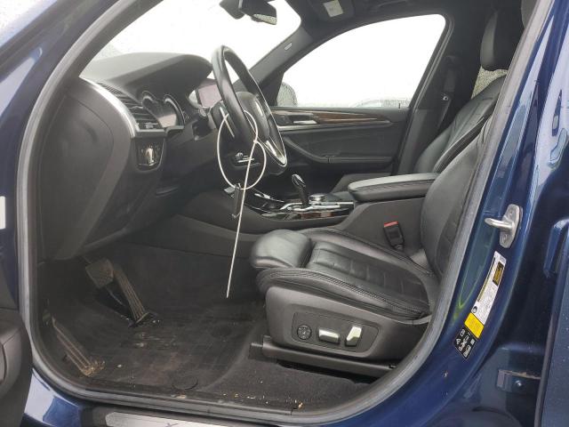 5UXTR9C56KLR06667 - 2019 BMW X3 XDRIVE30I BLUE photo 7