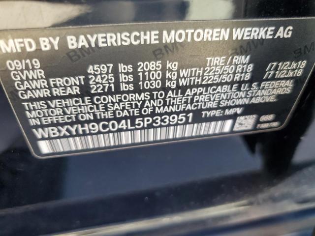 WBXYH9C04L5P33951 - 2020 BMW X2 SDRIVE28I BLACK photo 14