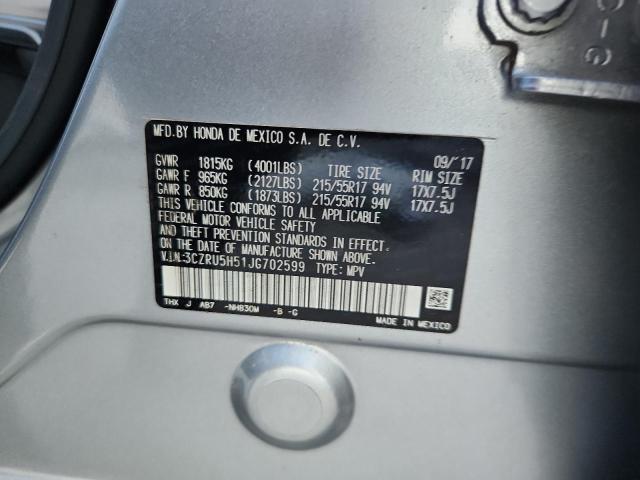3CZRU5H51JG702599 - 2018 HONDA HR-V EX Күміс фото 14