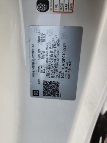 1G1FH1R72P0103934 - 2023 CHEVROLET CAMARO SS WHITE photo 12