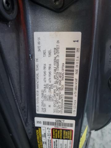 5TFSX5EN2HX047572 - 2017 TOYOTA TACOMA ACCESS CAB გრაფიტი ფოტო 12