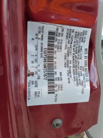 1FAFP34N16W257872 - 2006 FORD FOCUS ZX4 RED photo 13