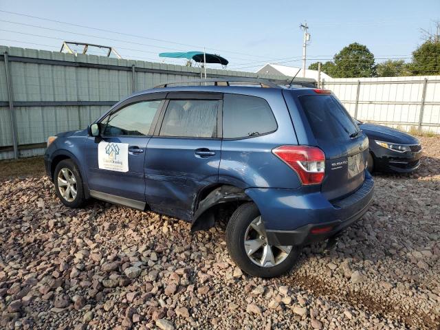 JF2SJAEC9EH421028 - 2014 SUBARU FORESTER 2.5I PREMIUM BLUE photo 2