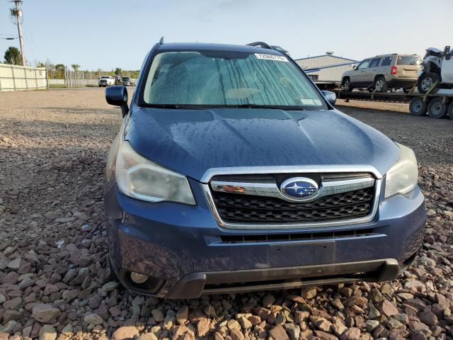 JF2SJAEC9EH421028 - 2014 SUBARU FORESTER 2.5I PREMIUM BLUE photo 5