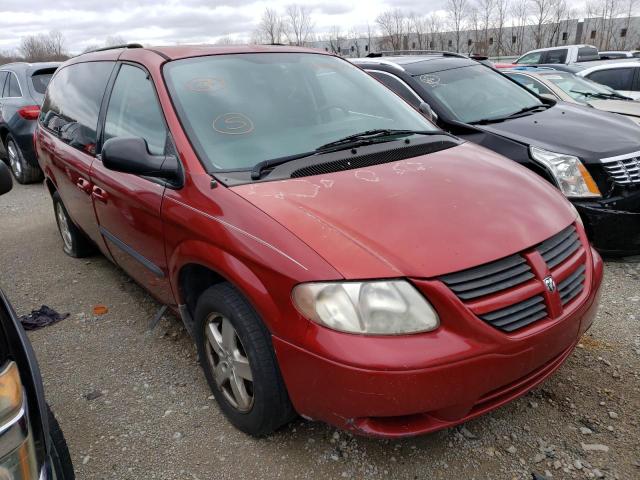 1D4GP24R57B150587 - 2007 DODGE GRAND CARA SE RED photo 4