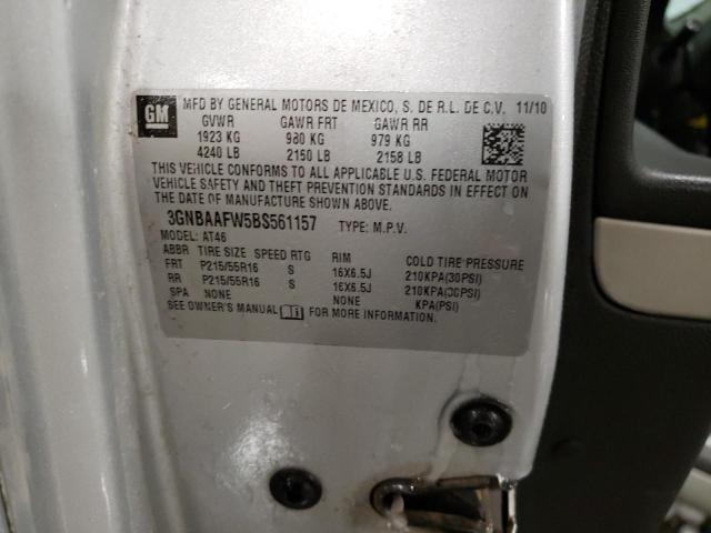 3GNBAAFW5BS561157 - 2011 CHEVROLET HHR LS 银色 照片 12