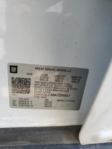 1GKKNLLS5KZ155817 - 2019 GMC ACADIA SLE Ақ фото 14