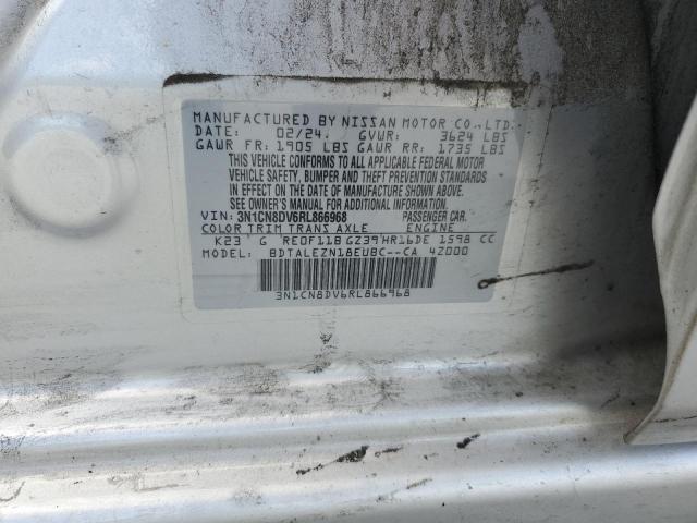 3N1CN8DV6RL866968 - 2024 NISSAN VERSA S SILVER photo 13