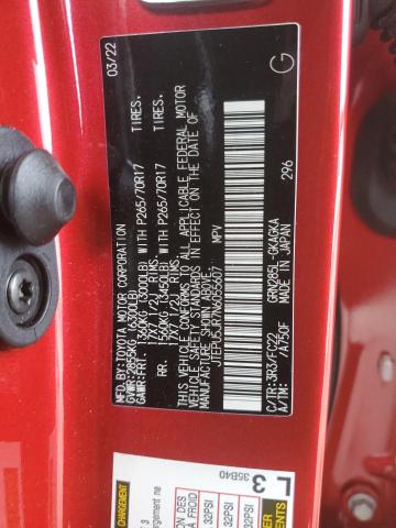 JTEPU5JR7N6055607 - 2022 TOYOTA 4RUNNER SR5/SR5 PREMIUM 红色 照片 14